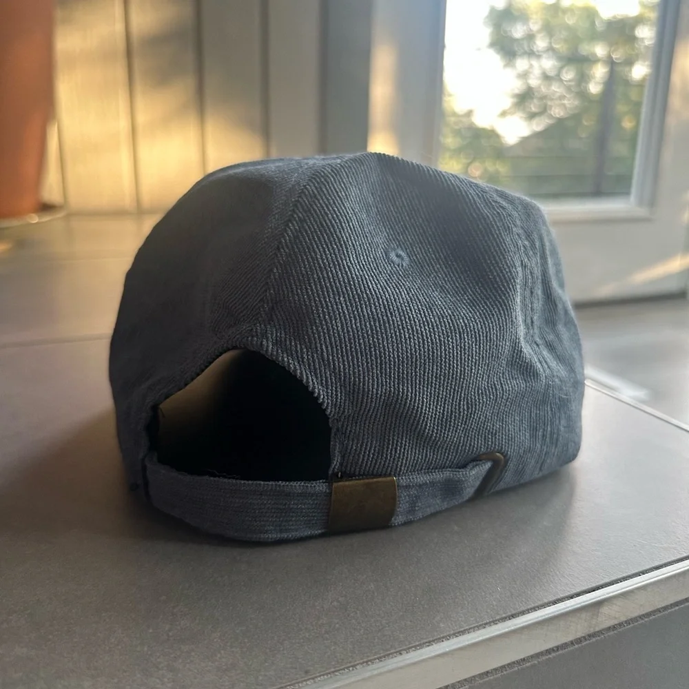 Always Grateful blue corduroy hat - Picture 4 of 5